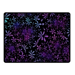 Retro Flower Pattern Design Batik Double Sided Fleece Blanket (small) 