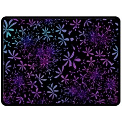 Retro Flower Pattern Design Batik Double Sided Fleece Blanket (large) 