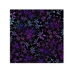 Retro Flower Pattern Design Batik Small Satin Scarf (square)