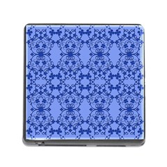 Floral Ornament Baby Boy Design Retro Pattern Memory Card Reader (square)