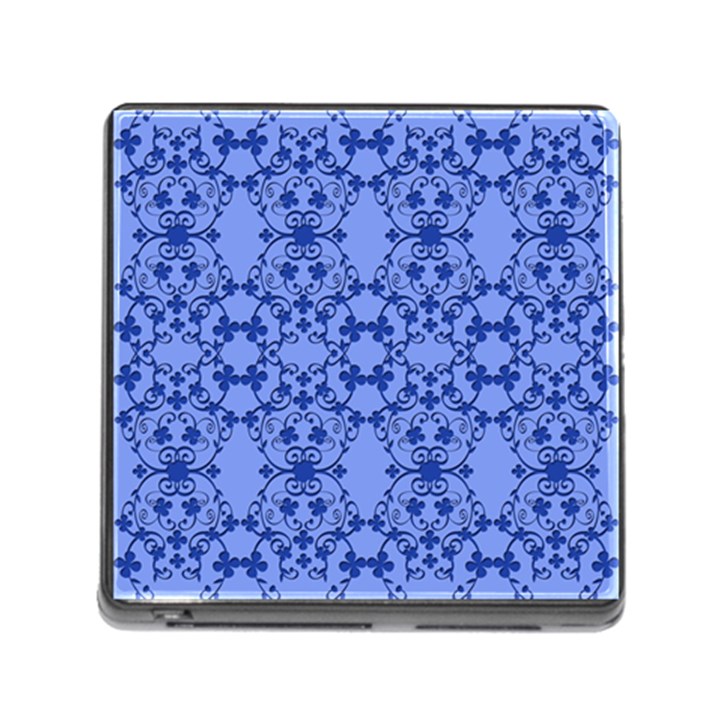 Floral Ornament Baby Boy Design Retro Pattern Memory Card Reader (Square)