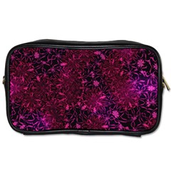 Retro Flower Pattern Design Batik Toiletries Bags 2-side