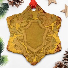 Vintage Scrapbook Old Ancient Retro Pattern Ornament (snowflake)