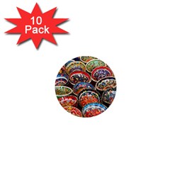 Art Background Bowl Ceramic Color 1  Mini Magnet (10 Pack)  by Simbadda