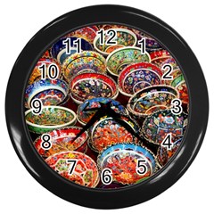 Art Background Bowl Ceramic Color Wall Clocks (black) by Simbadda