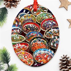 Art Background Bowl Ceramic Color Ornament (oval Filigree)