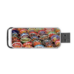 Art Background Bowl Ceramic Color Portable Usb Flash (two Sides) by Simbadda