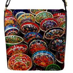 Art Background Bowl Ceramic Color Flap Messenger Bag (s) by Simbadda