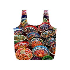 Art Background Bowl Ceramic Color Full Print Recycle Bags (s)  by Simbadda