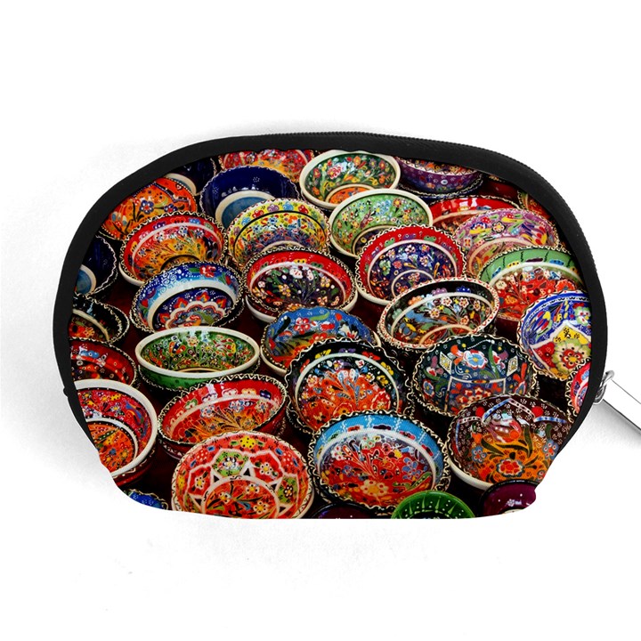 Art Background Bowl Ceramic Color Accessory Pouches (Medium) 