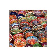 Art Background Bowl Ceramic Color Satin Bandana Scarf