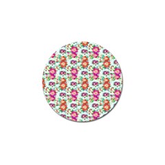 Floral Flower Pattern Seamless Golf Ball Marker (4 Pack) by Simbadda