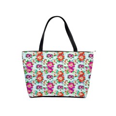 Floral Flower Pattern Seamless Shoulder Handbags by Simbadda