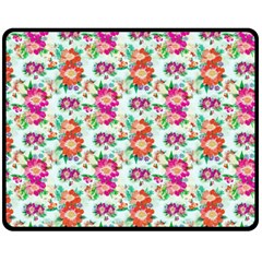 Floral Flower Pattern Seamless Fleece Blanket (medium) 