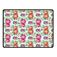 Floral Flower Pattern Seamless Fleece Blanket (small)