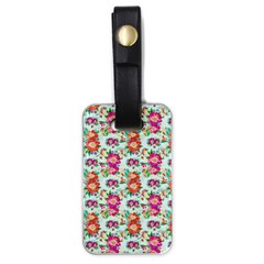 Floral Flower Pattern Seamless Luggage Tags (one Side) 