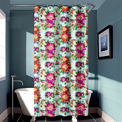 Floral Flower Pattern Seamless Shower Curtain 36  X 72  (stall) 