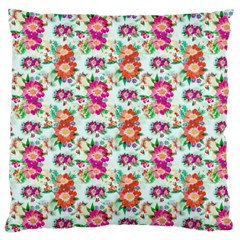 Floral Flower Pattern Seamless Large Cushion Case (two Sides) by Simbadda