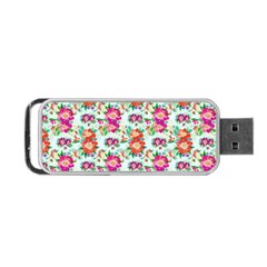 Floral Flower Pattern Seamless Portable Usb Flash (two Sides)