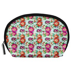 Floral Flower Pattern Seamless Accessory Pouches (large) 