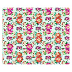 Floral Flower Pattern Seamless Double Sided Flano Blanket (small) 