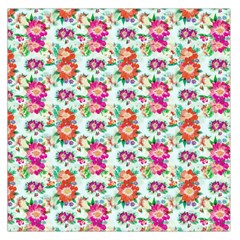 Floral Flower Pattern Seamless Large Satin Scarf (square)