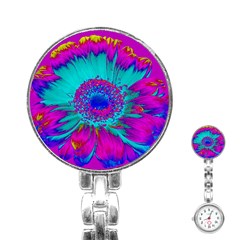 Retro Colorful Decoration Texture Stainless Steel Nurses Watch