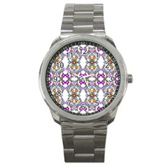 Floral Ornament Baby Girl Design Sport Metal Watch