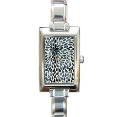 Abstract Flower Petals Floral Rectangle Italian Charm Watch by Simbadda