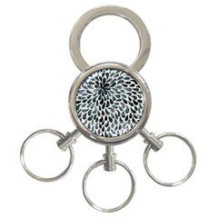 Abstract Flower Petals Floral 3-ring Key Chains by Simbadda