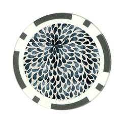 Abstract Flower Petals Floral Poker Chip Card Guard by Simbadda