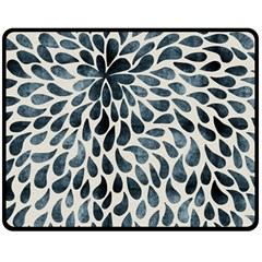 Abstract Flower Petals Floral Double Sided Fleece Blanket (medium) 