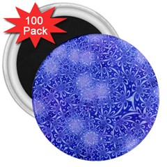 Retro Flower Pattern Design Batik 3  Magnets (100 Pack)