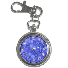 Retro Flower Pattern Design Batik Key Chain Watches by Simbadda