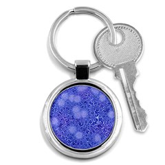 Retro Flower Pattern Design Batik Key Chains (round)  by Simbadda