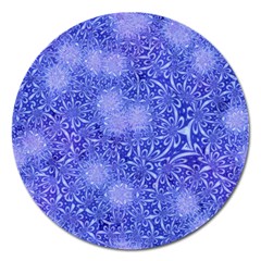 Retro Flower Pattern Design Batik Magnet 5  (round)