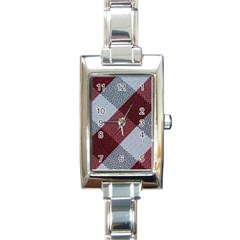 Textile Geometric Retro Pattern Rectangle Italian Charm Watch