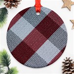 Textile Geometric Retro Pattern Ornament (Round) Front