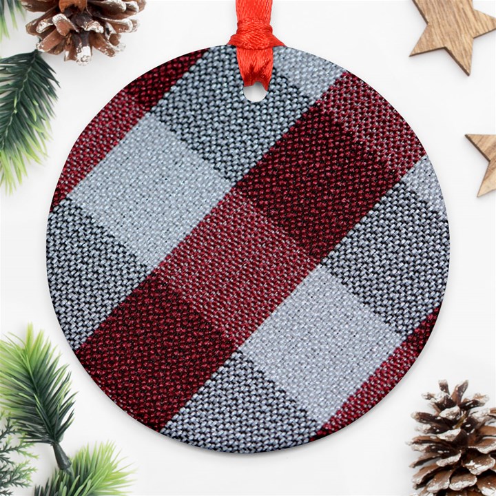 Textile Geometric Retro Pattern Ornament (Round)