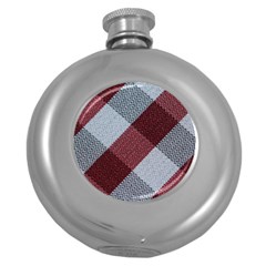 Textile Geometric Retro Pattern Round Hip Flask (5 Oz)