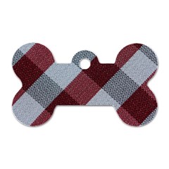 Textile Geometric Retro Pattern Dog Tag Bone (two Sides)