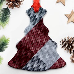 Textile Geometric Retro Pattern Christmas Tree Ornament (two Sides)