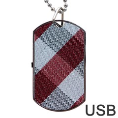 Textile Geometric Retro Pattern Dog Tag Usb Flash (one Side) by Simbadda