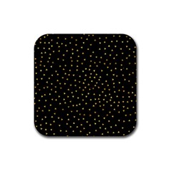 Grunge Retro Pattern Black Triangles Rubber Coaster (square)  by Simbadda