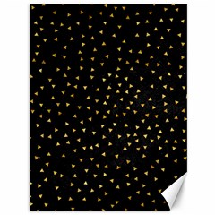 Grunge Retro Pattern Black Triangles Canvas 36  X 48  