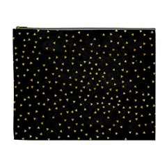 Grunge Retro Pattern Black Triangles Cosmetic Bag (xl)