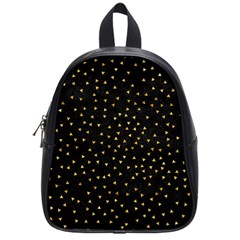 Grunge Retro Pattern Black Triangles School Bags (small) 