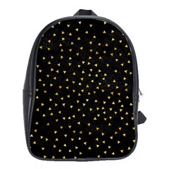 Grunge Retro Pattern Black Triangles School Bags (xl)  by Simbadda