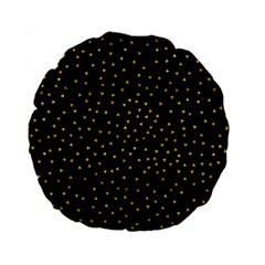 Grunge Retro Pattern Black Triangles Standard 15  Premium Flano Round Cushions