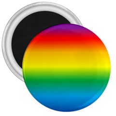 Rainbow Background Colourful 3  Magnets by Simbadda